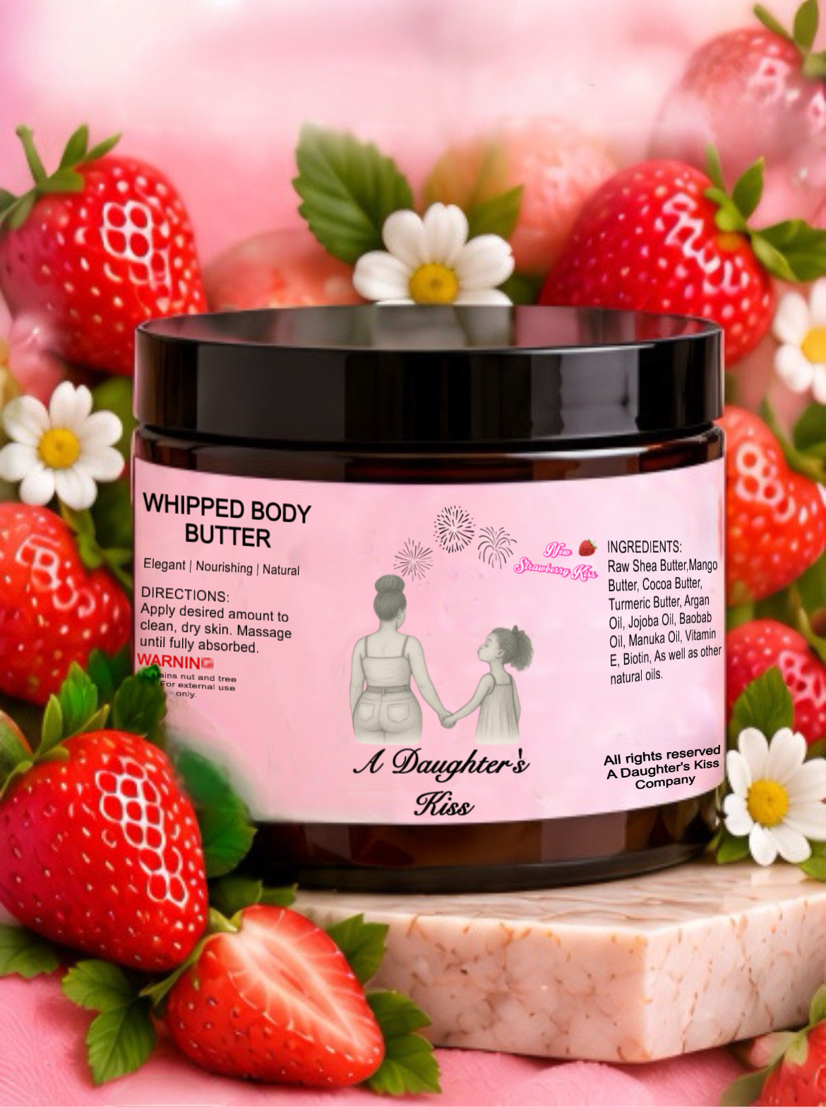 Strawberry Kiss Whipped Body Butter 8oz